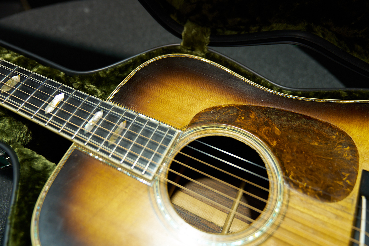 Another shot of the guitar in the case